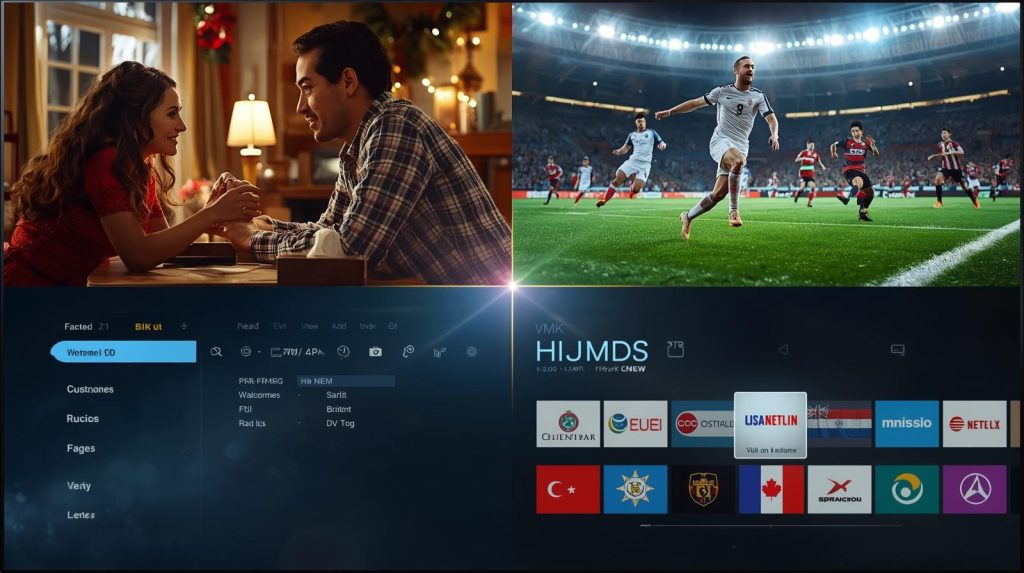 Holiday Gifting: IPTV Subscription Gift as the Ultimate 2025 Present 3 Couple dining and sports streaming options.