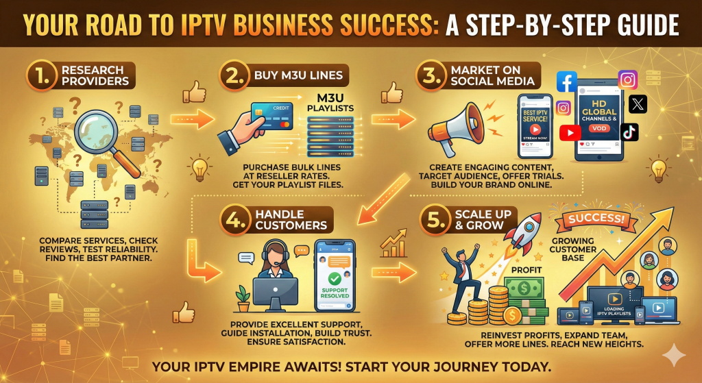 The "No-Panel" Advantage: Why Smart Resellers Switch to Direct M3U Playlists 5 How to Start an IPTV Business Without a Panel: Step-by-Step